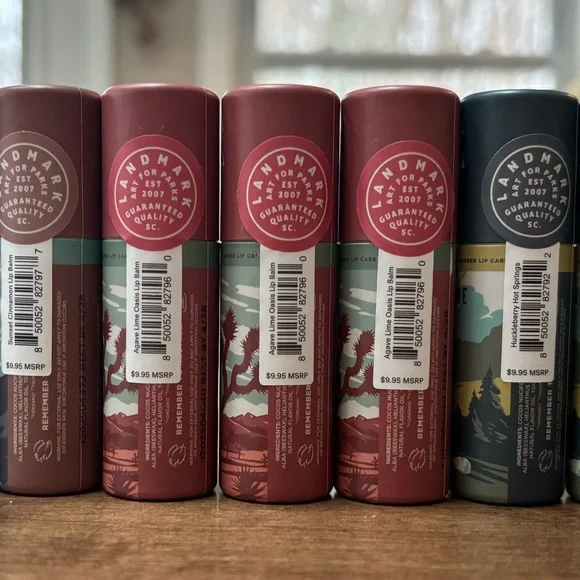 Poppy & Pout Landmark Project Lip Balm set of 9 NEW NATIONAL PARKS DISCONTINUED